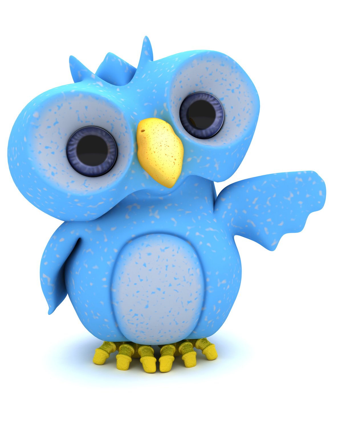 Cute Blue Bird Character